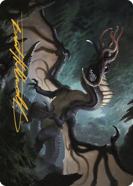 Brainstealer Dragon Art Card (Gold-Stamped Signature) [Commander Legends: Battle for Baldur's Gate Art Series] MTG Single Magic: The Gathering    | Red Claw Gaming