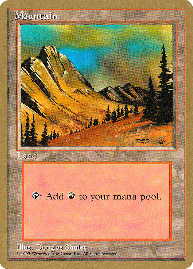 Mountain (mj375) (Mark Justice) [Pro Tour Collector Set] MTG Single Magic: The Gathering    | Red Claw Gaming