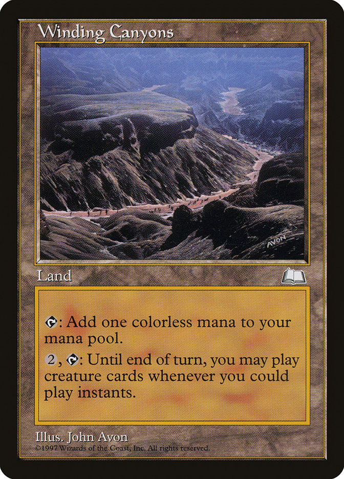 Winding Canyons [Weatherlight] MTG Single Magic: The Gathering    | Red Claw Gaming