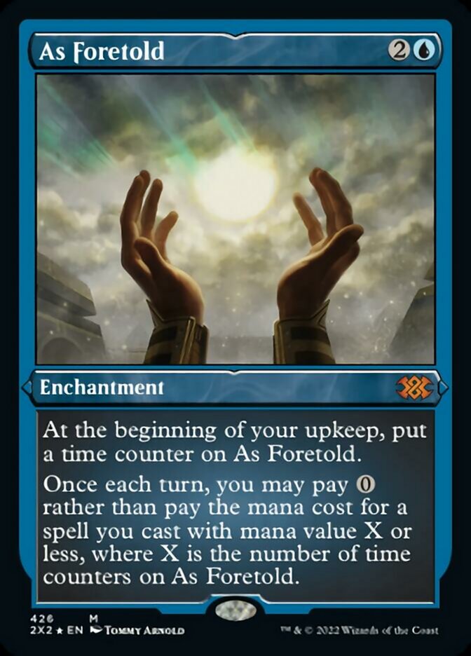 As Foretold (Foil Etched) [Double Masters 2022] MTG Single Magic: The Gathering    | Red Claw Gaming