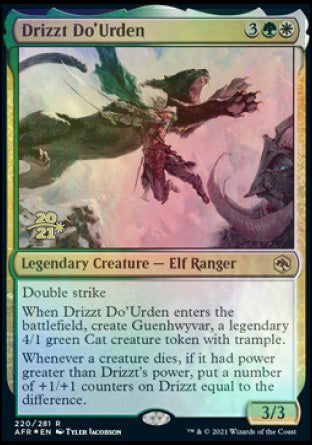 Drizzt Do'Urden [Dungeons & Dragons: Adventures in the Forgotten Realms Prerelease Promos] MTG Single Magic: The Gathering    | Red Claw Gaming