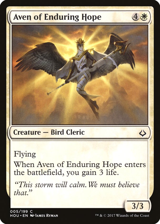 Aven of Enduring Hope [Hour of Devastation] MTG Single Magic: The Gathering    | Red Claw Gaming