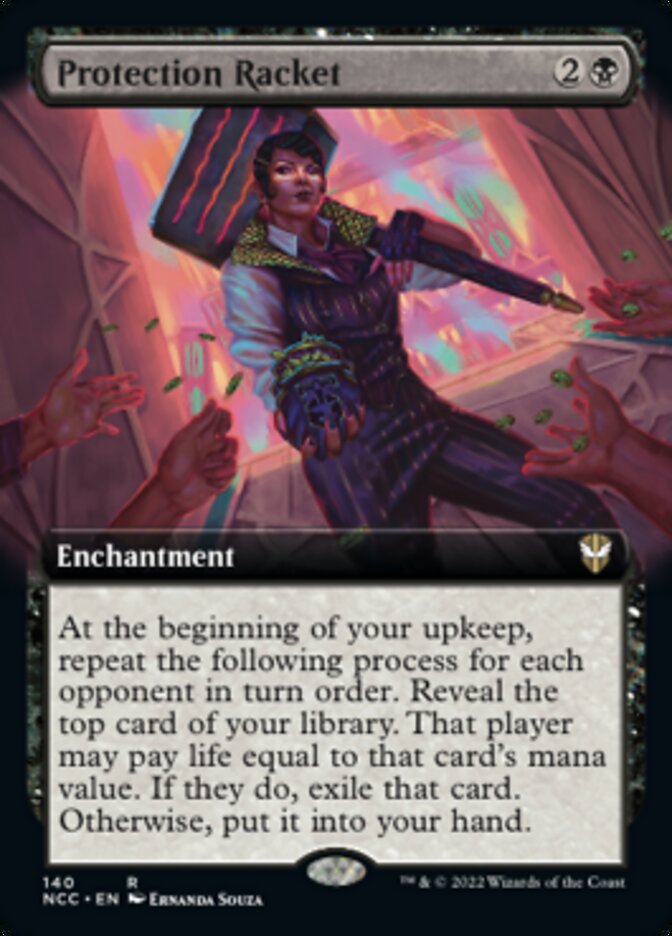 Protection Racket (Extended Art) [Streets of New Capenna Commander] MTG Single Magic: The Gathering    | Red Claw Gaming