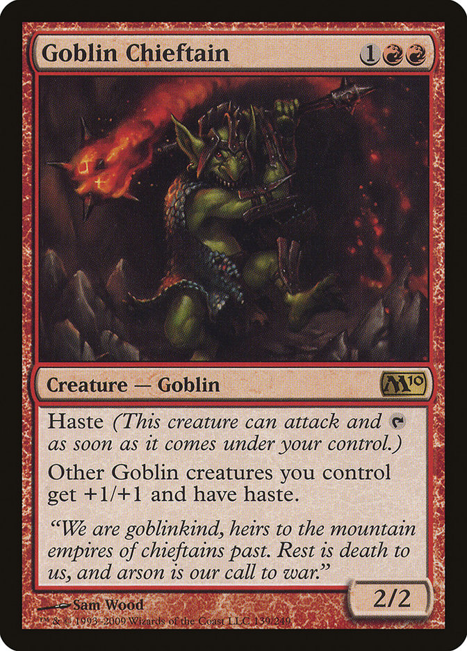 Goblin Chieftain [Magic 2010] MTG Single Magic: The Gathering    | Red Claw Gaming