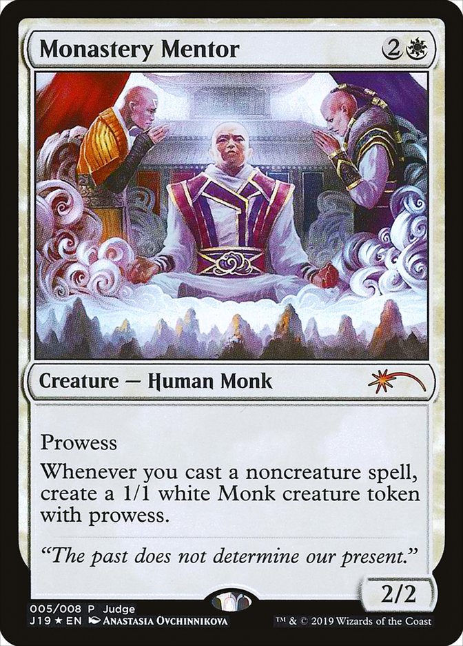 Monastery Mentor [Judge Gift Cards 2019] MTG Single Magic: The Gathering    | Red Claw Gaming