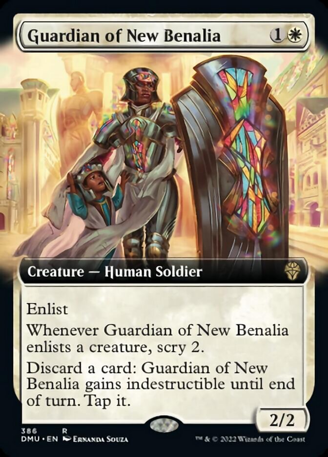 Guardian of New Benalia (Extended Art) [Dominaria United] MTG Single Magic: The Gathering    | Red Claw Gaming