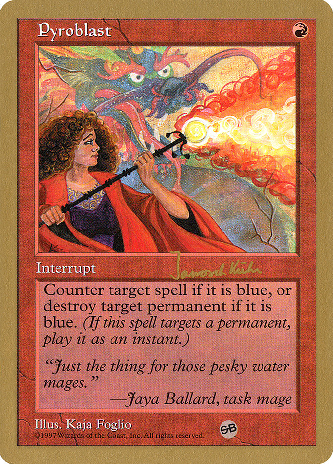 Pyroblast (Janosch Kuhn) (SB) [World Championship Decks 1997] MTG Single Magic: The Gathering    | Red Claw Gaming