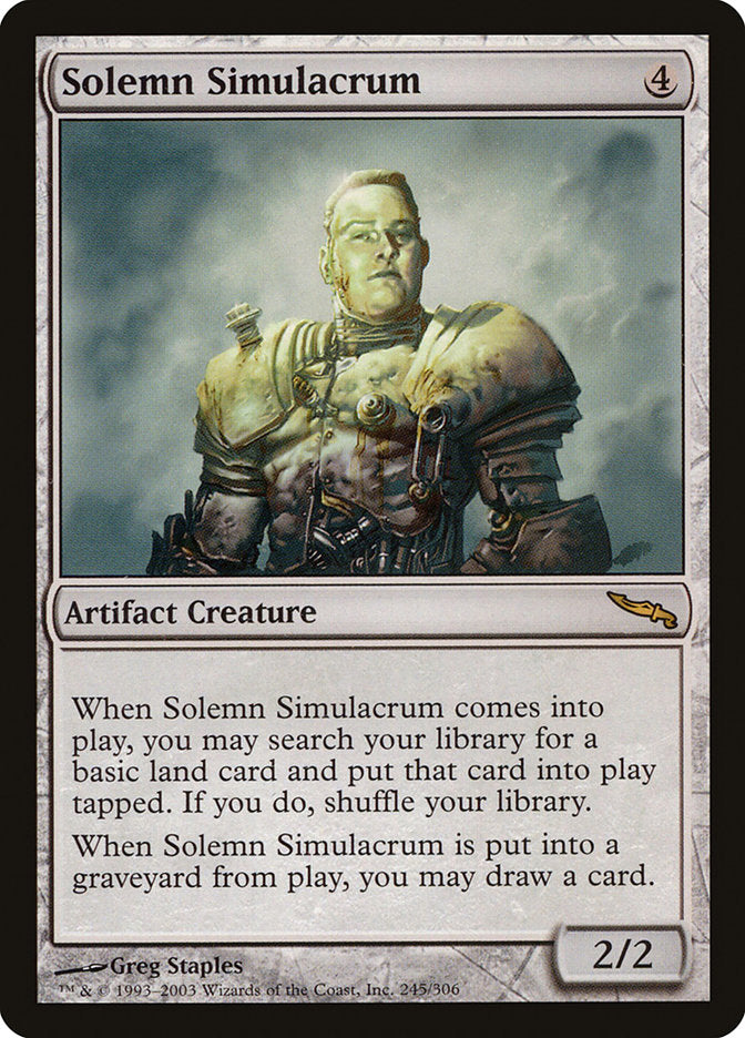 Solemn Simulacrum [Mirrodin] MTG Single Magic: The Gathering    | Red Claw Gaming