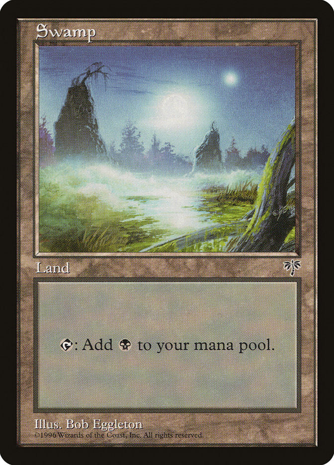 Swamp (Moon) [Mirage] MTG Single Magic: The Gathering    | Red Claw Gaming