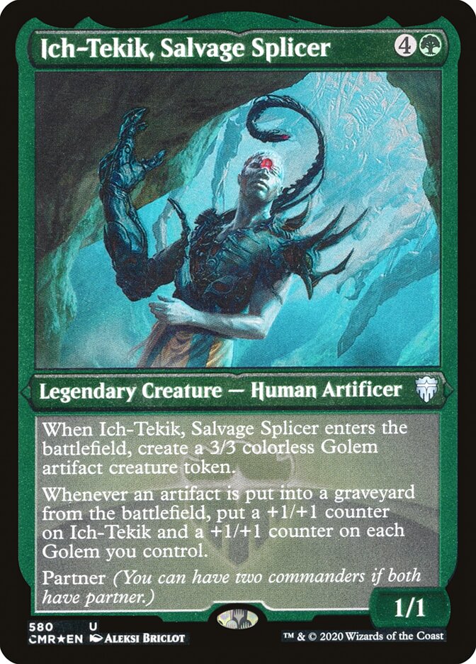Ich-Tekik, Salvage Splicer (Etched) [Commander Legends] MTG Single Magic: The Gathering    | Red Claw Gaming