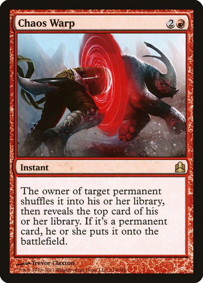 Chaos Warp [Commander 2011] MTG Single Magic: The Gathering    | Red Claw Gaming
