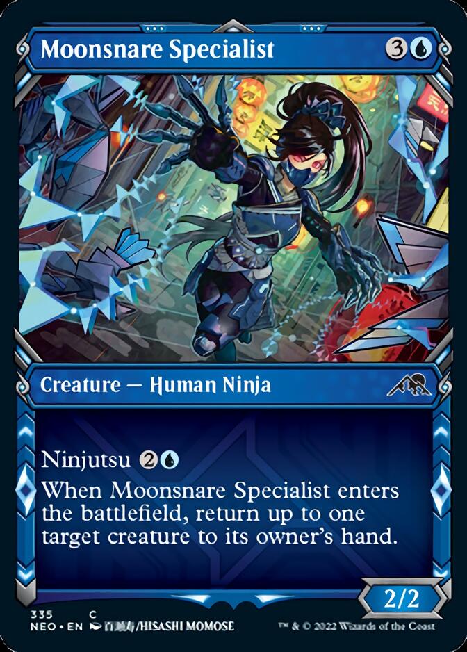 Moonsnare Specialist (Showcase Ninja) [Kamigawa: Neon Dynasty] MTG Single Magic: The Gathering    | Red Claw Gaming