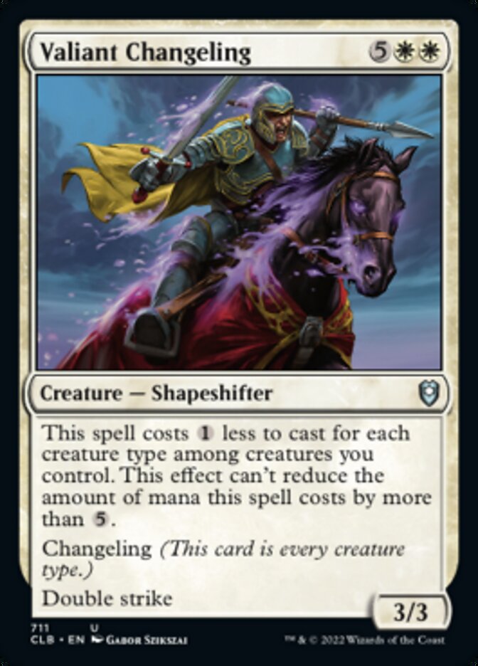 Valiant Changeling [Commander Legends: Battle for Baldur's Gate] MTG Single Magic: The Gathering    | Red Claw Gaming