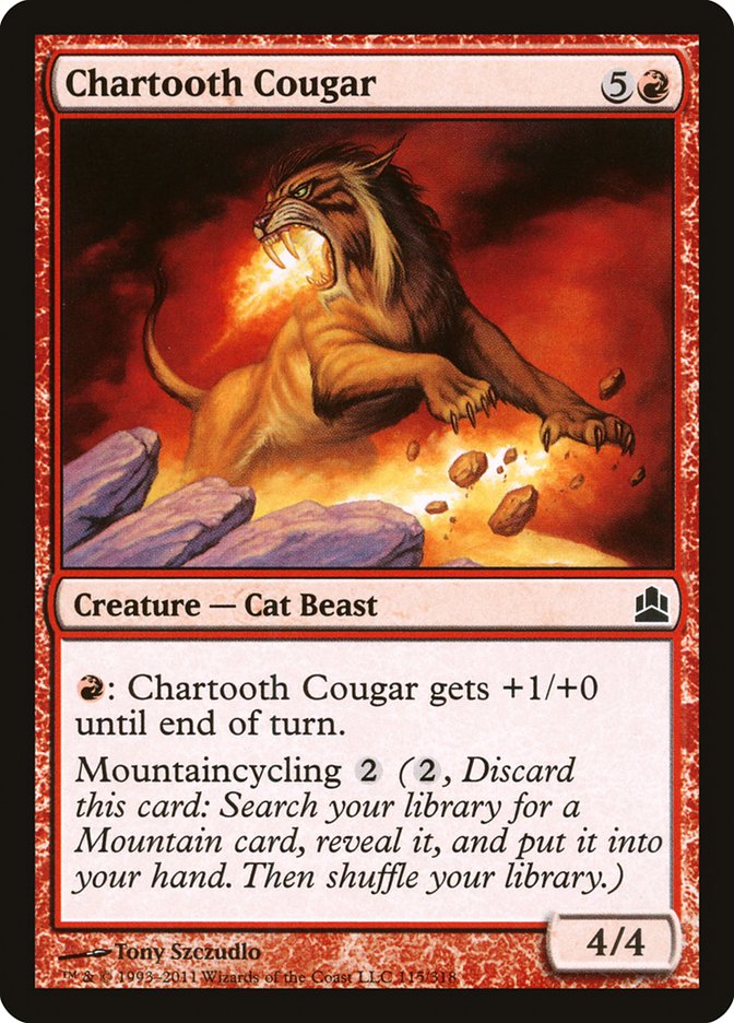 Chartooth Cougar [Commander 2011] MTG Single Magic: The Gathering    | Red Claw Gaming