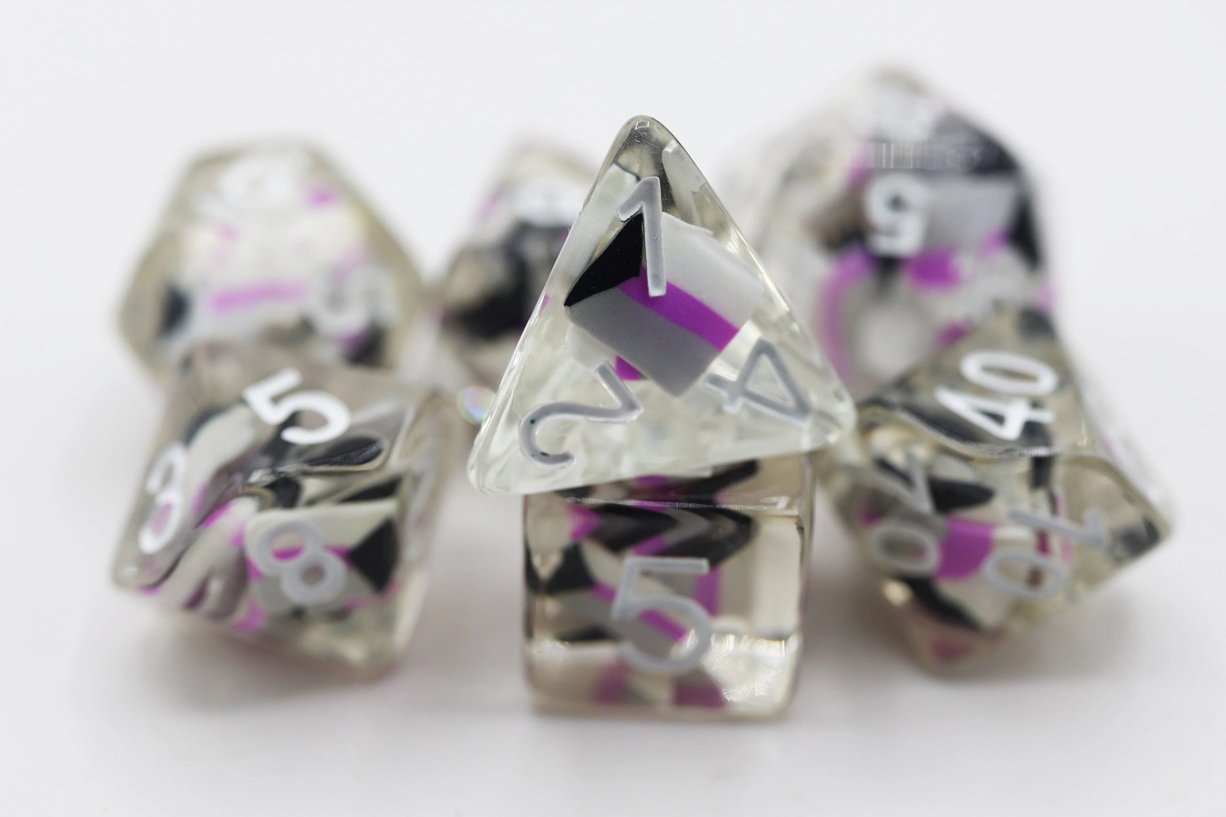 Pride Dice - DEMISEXUAL FLAG Pins Foam Brain Games    | Red Claw Gaming