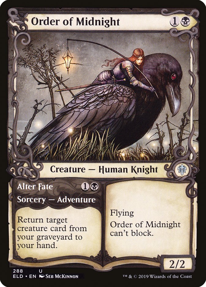 Order of Midnight // Alter Fate (Showcase) [Throne of Eldraine] MTG Single Magic: The Gathering    | Red Claw Gaming