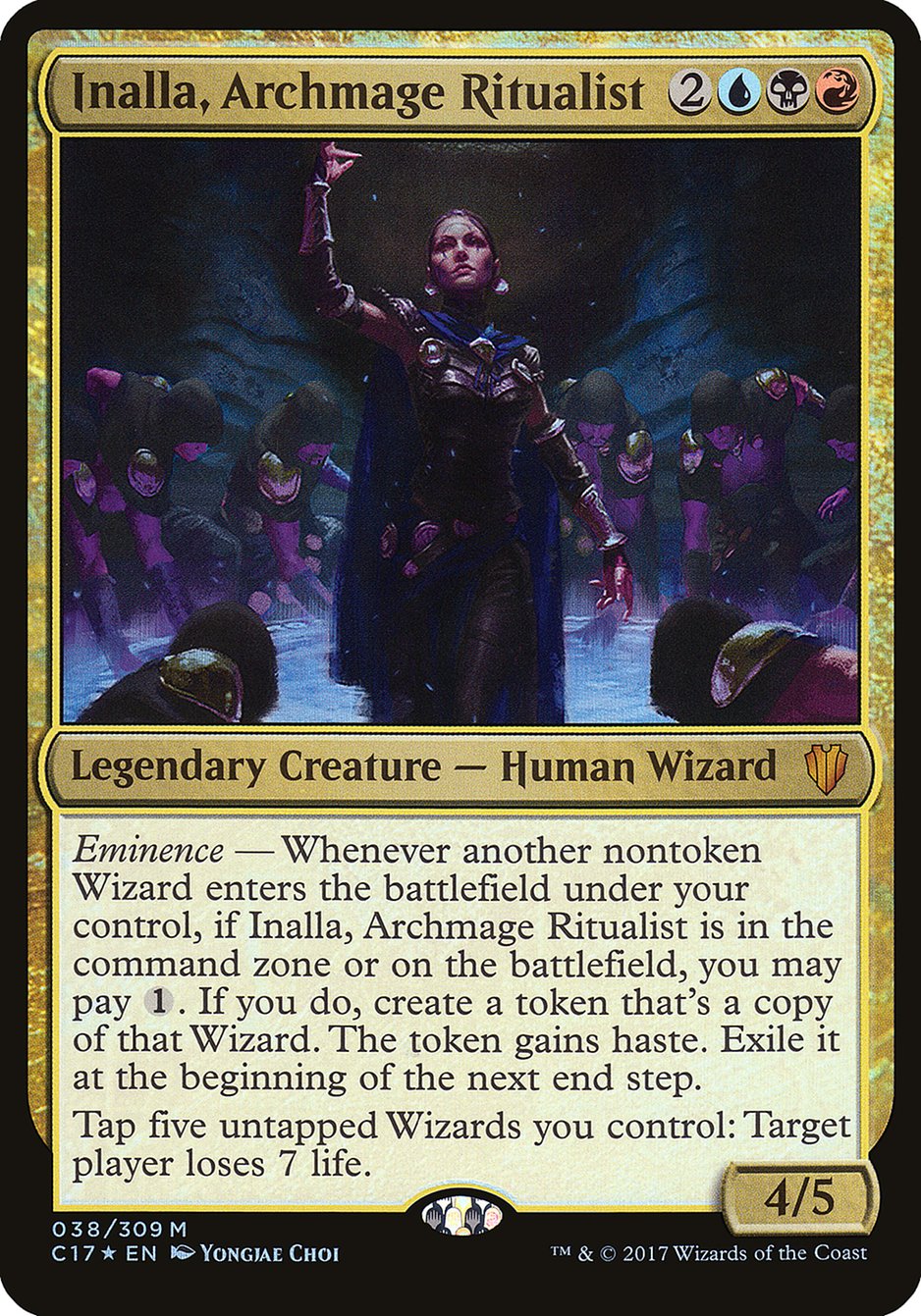 Inalla, Archmage Ritualist (Oversized) [Commander 2017 Oversized] MTG Single Magic: The Gathering    | Red Claw Gaming