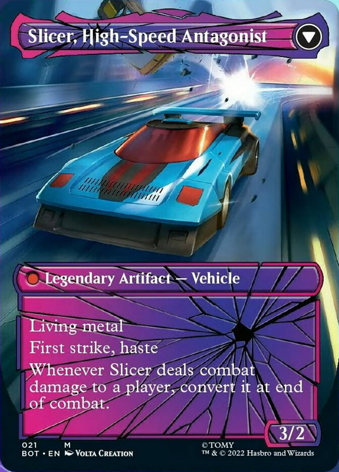 Slicer, Hired Muscle // Slicer, High-Speed Antagonist (Shattered Glass) [Transformers] MTG Single Magic: The Gathering    | Red Claw Gaming