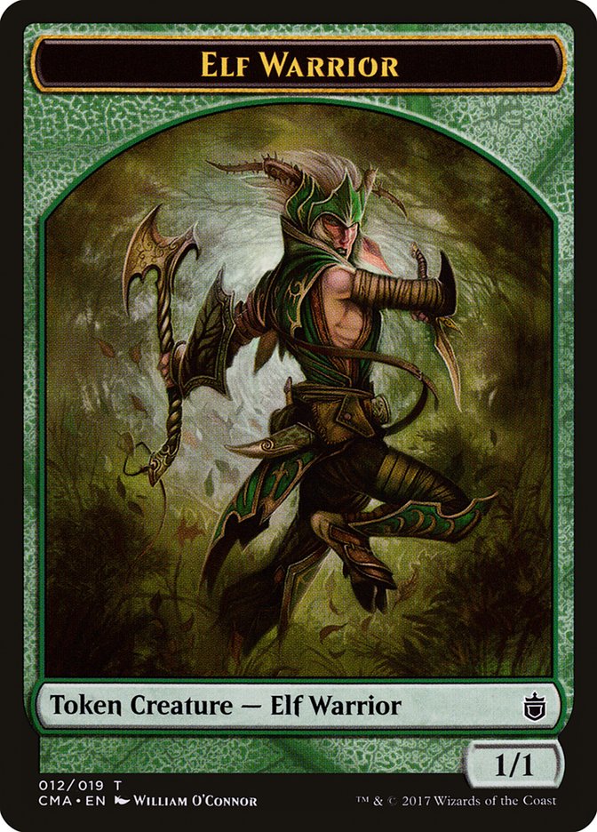 Elf Warrior Token [Commander Anthology Tokens] MTG Single Magic: The Gathering    | Red Claw Gaming