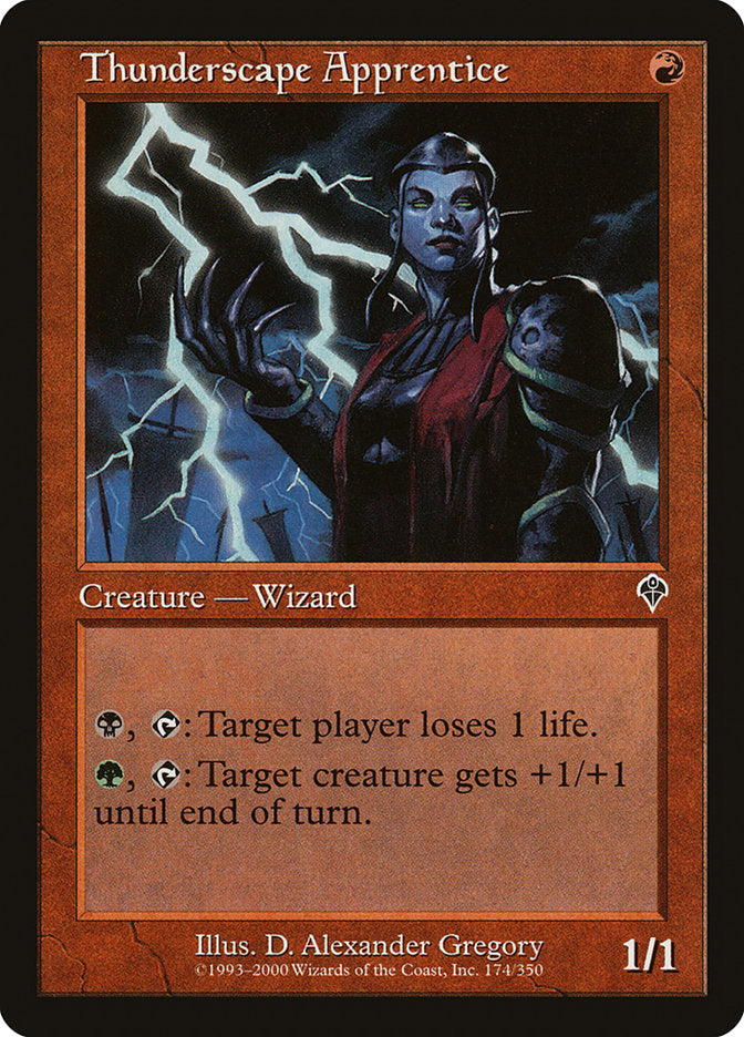 Thunderscape Apprentice [Invasion] MTG Single Magic: The Gathering    | Red Claw Gaming