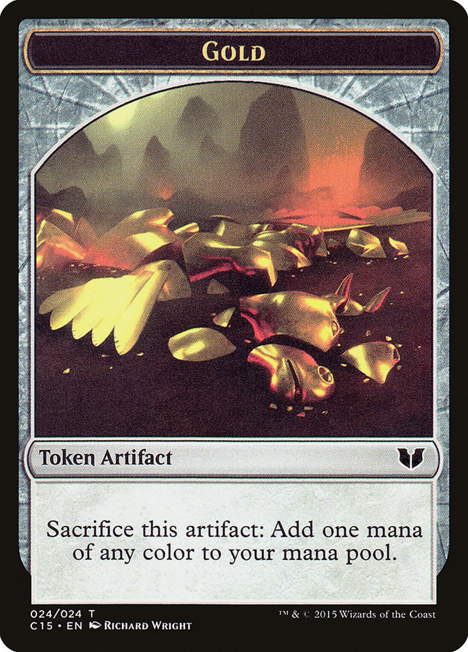 Gold Token [Commander 2015 Tokens] MTG Single Magic: The Gathering    | Red Claw Gaming