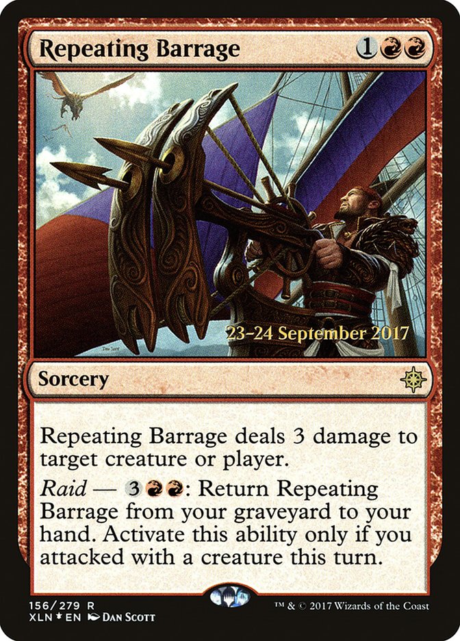 Repeating Barrage [Ixalan Prerelease Promos] MTG Single Magic: The Gathering    | Red Claw Gaming