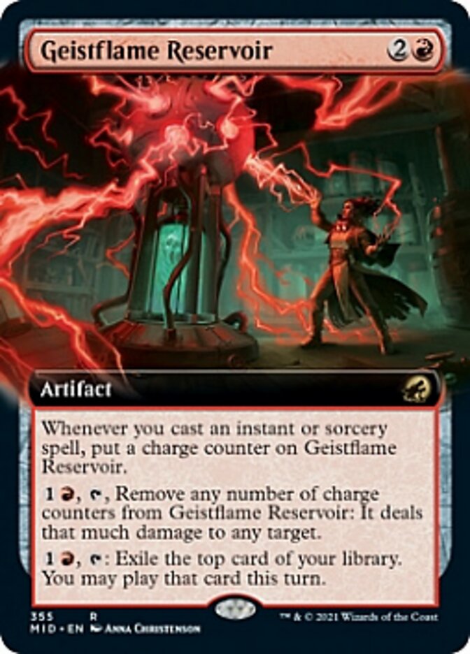 Geistflame Reservoir (Extended Art) [Innistrad: Midnight Hunt] MTG Single Magic: The Gathering    | Red Claw Gaming