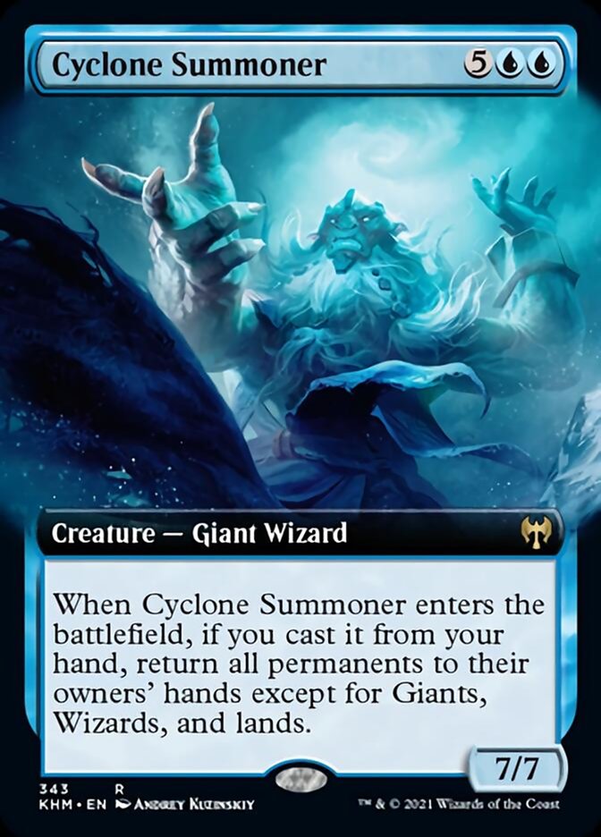 Cyclone Summoner (Extended Art) [Kaldheim] MTG Single Magic: The Gathering    | Red Claw Gaming