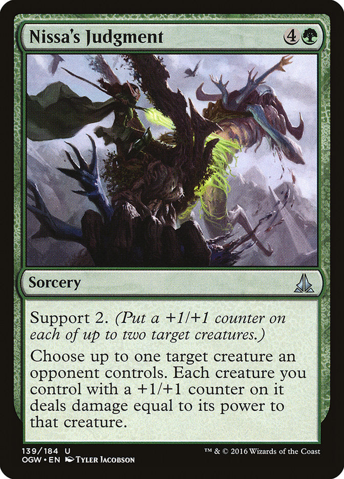 Nissa's Judgment [Oath of the Gatewatch] MTG Single Magic: The Gathering    | Red Claw Gaming