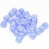Frosted Blue/White 12mm D6 Dice Chessex    | Red Claw Gaming