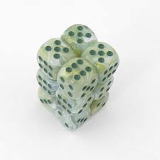 Marble Green/Dark Green 16mm D6 Dice Chessex    | Red Claw Gaming