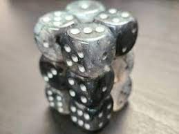 Borealis Light Smoke/Silver 16mm D6 Luminary Effect Dice Chessex    | Red Claw Gaming