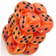 Vortex Orange/Black 16mm D6 Dice Chessex    | Red Claw Gaming