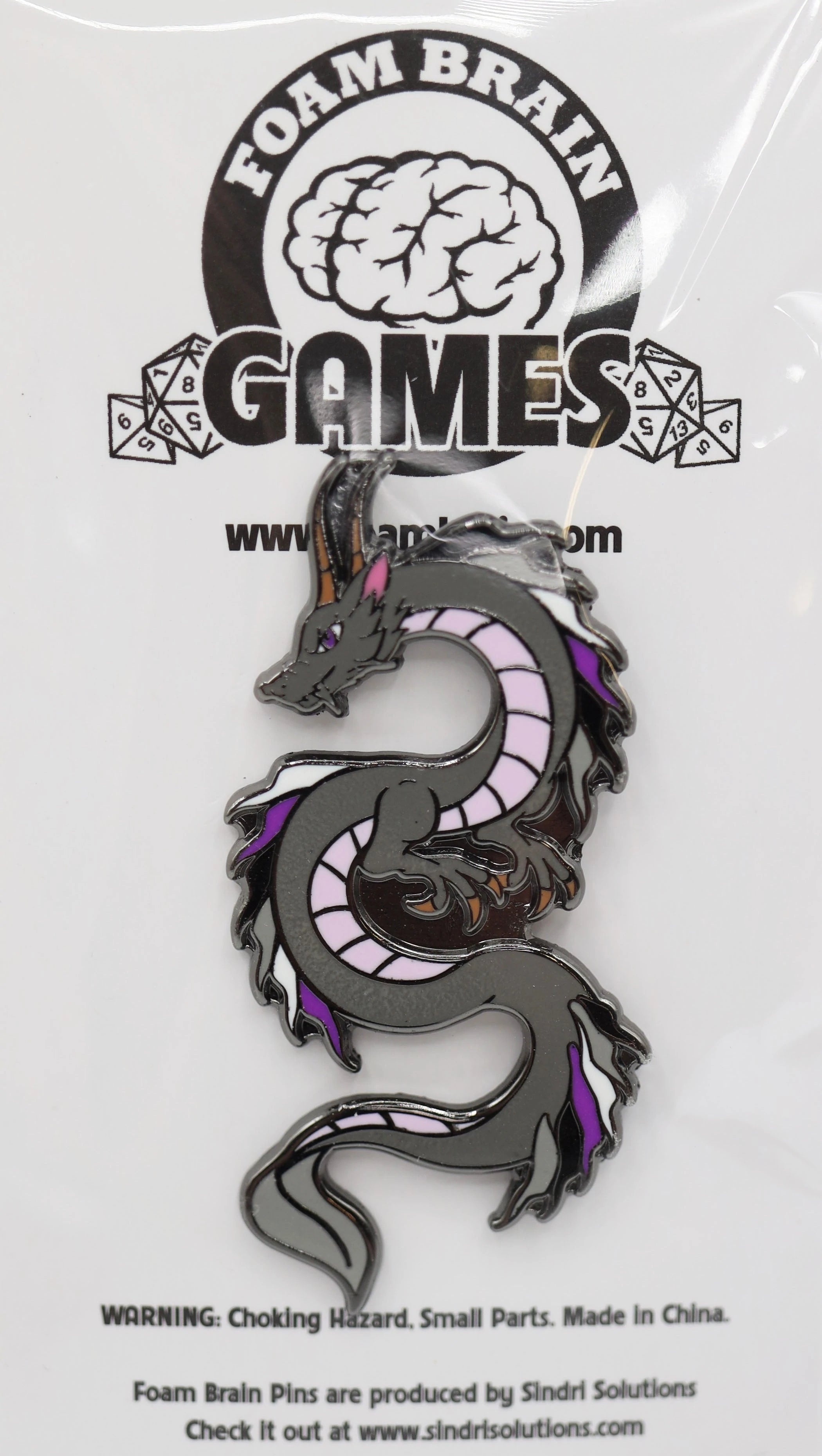 Pride Dragon Pins - Asexual Pins Foam Brain Games    | Red Claw Gaming