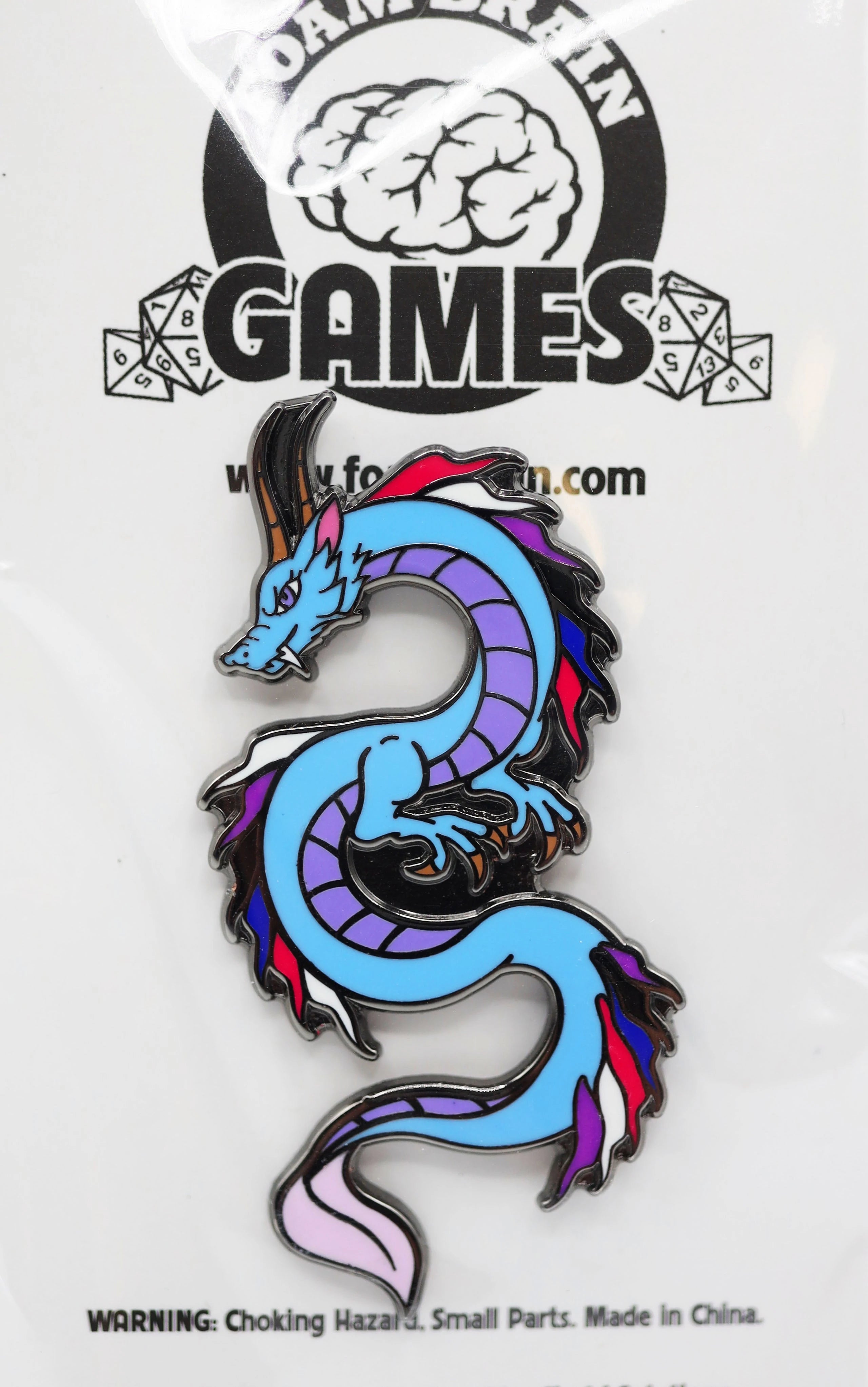 Pride Dragon Pins - Genderfluid Pins Foam Brain Games    | Red Claw Gaming