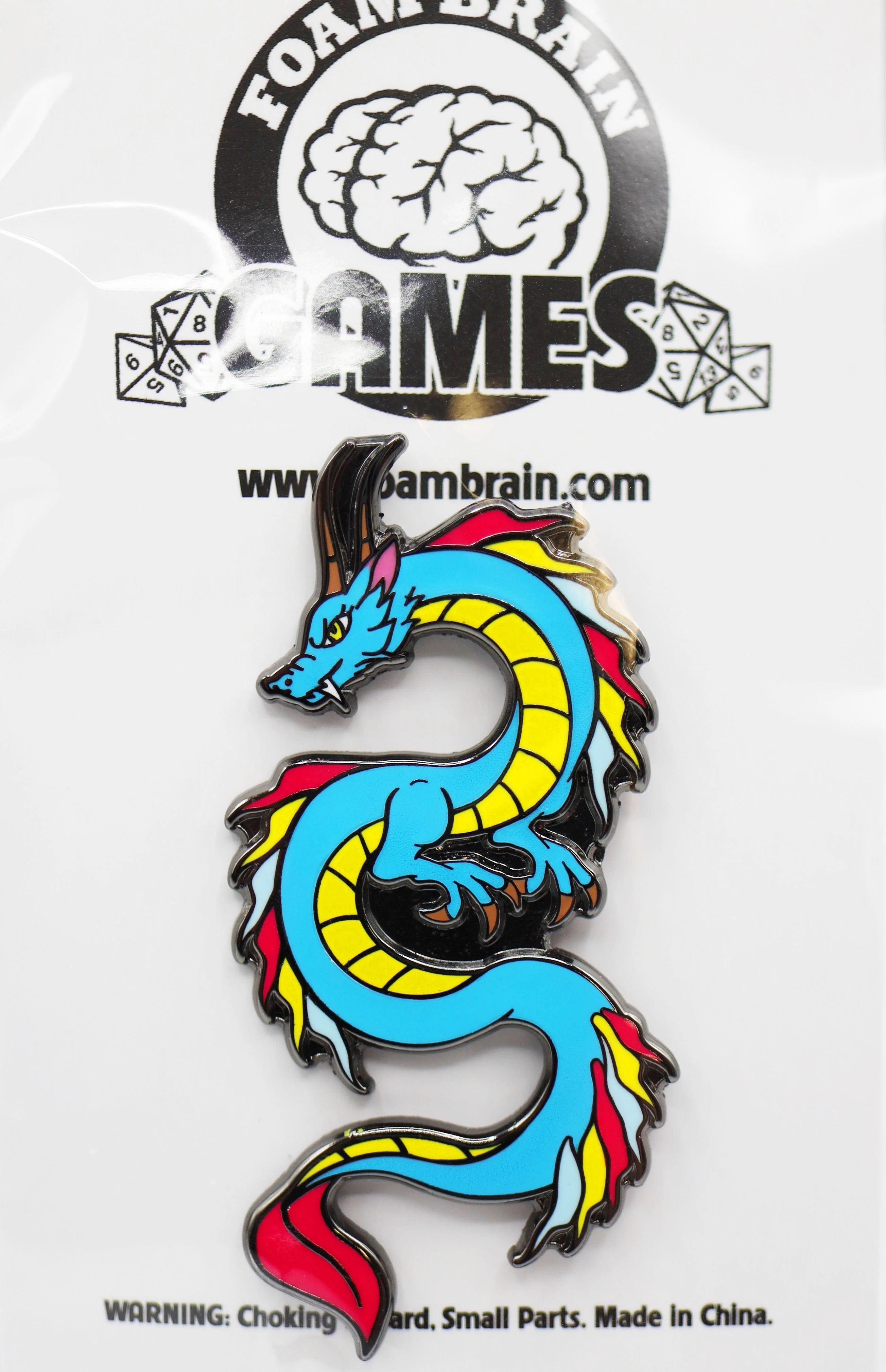 Pride Dragon Pins - Pansexual Pins Foam Brain Games    | Red Claw Gaming