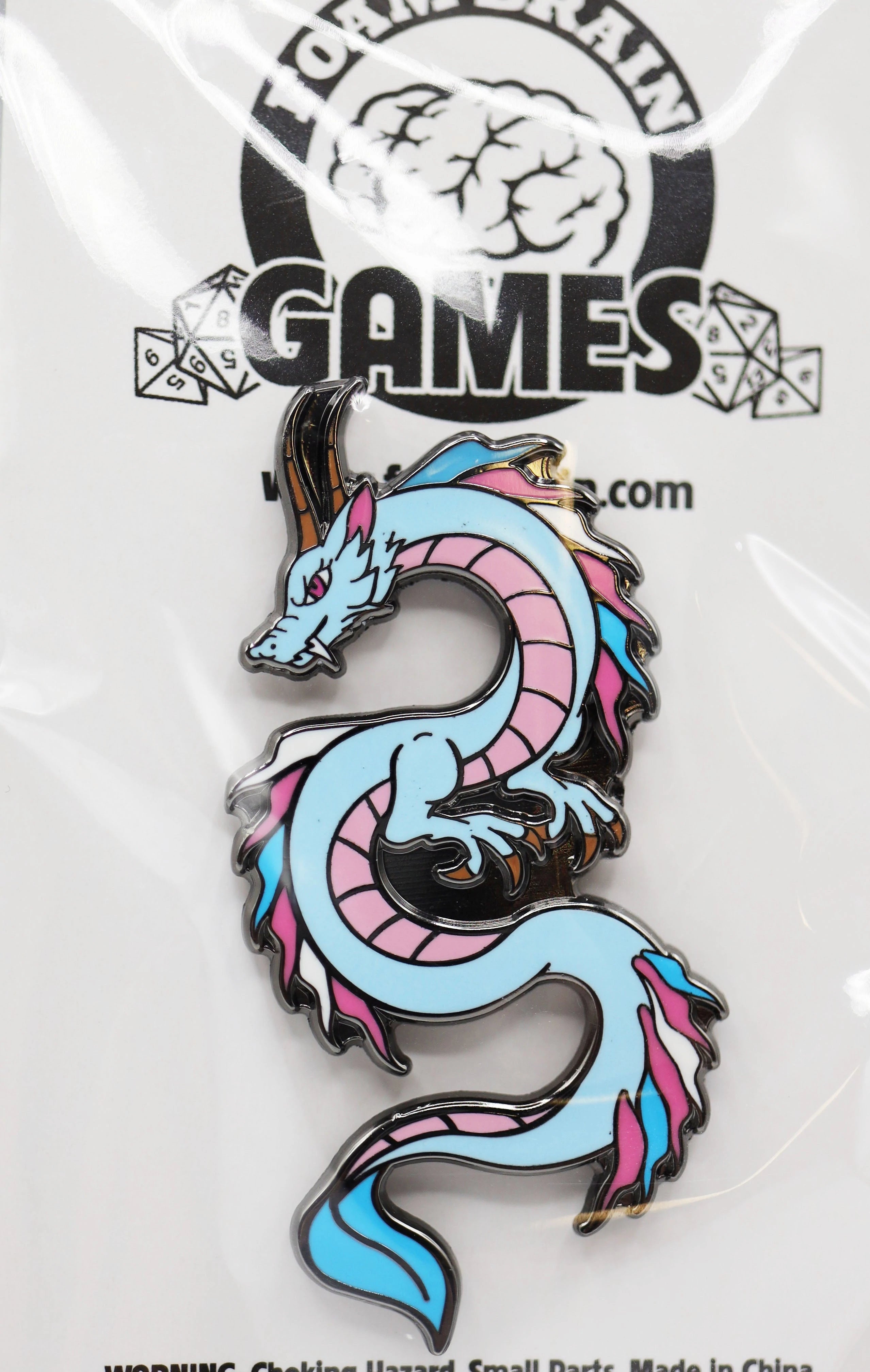 Pride Dragon Pins - Transgender Pins Foam Brain Games    | Red Claw Gaming