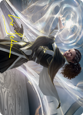 Clever Lumimancer Art Card (Gold-Stamped Signature) [Strixhaven: School of Mages Art Series] MTG Single Magic: The Gathering    | Red Claw Gaming
