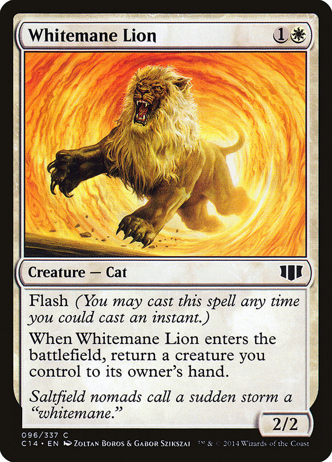 Whitemane Lion [Commander 2014] MTG Single Magic: The Gathering    | Red Claw Gaming
