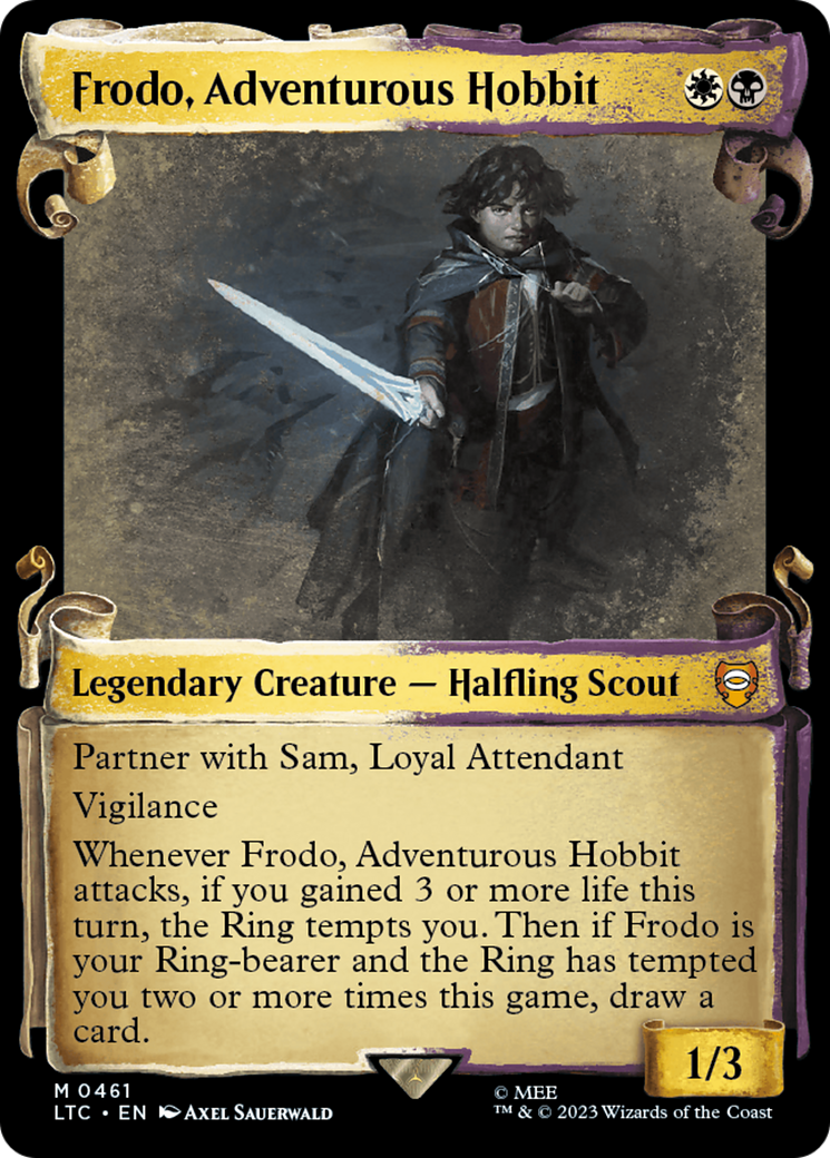 Frodo, Adventurous Hobbit [The Lord of the Rings: Tales of Middle-Earth Commander Showcase Scrolls] MTG Single Magic: The Gathering    | Red Claw Gaming