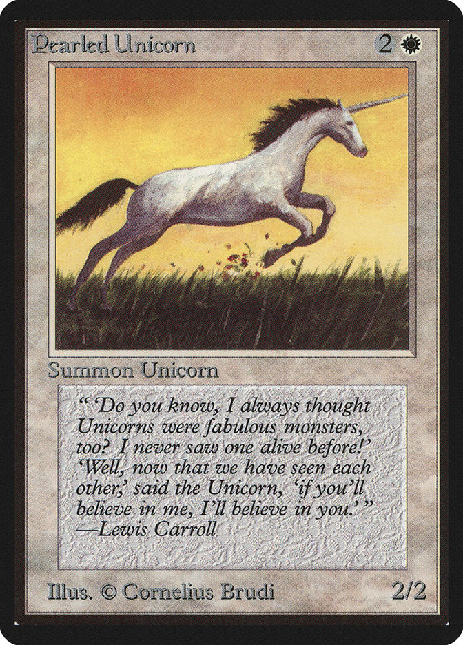 Pearled Unicorn [Beta Edition] MTG Single Magic: The Gathering    | Red Claw Gaming