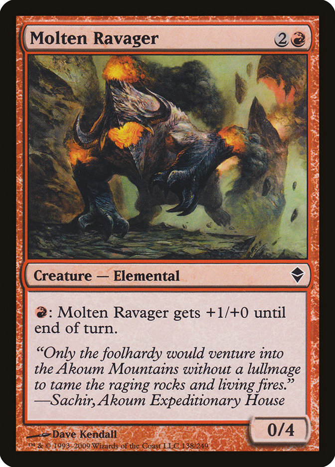 Molten Ravager [Zendikar] MTG Single Magic: The Gathering    | Red Claw Gaming