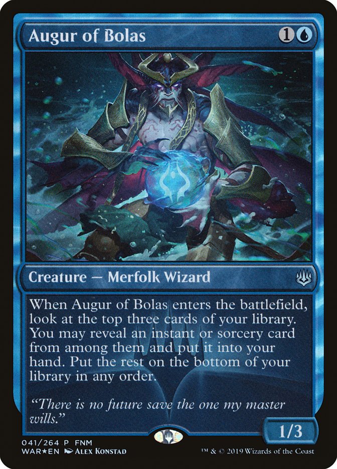 Augur of Bolas (FNM) [War of the Spark Promos] MTG Single Magic: The Gathering    | Red Claw Gaming