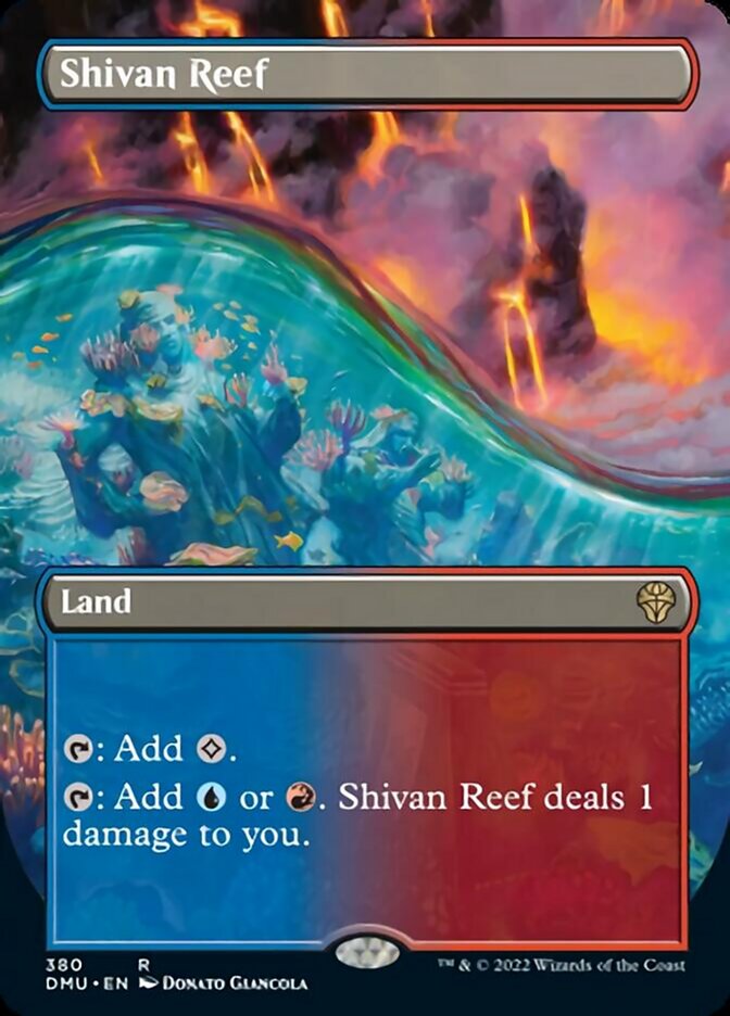 Shivan Reef (Borderless Alternate Art) [Dominaria United] MTG Single Magic: The Gathering    | Red Claw Gaming
