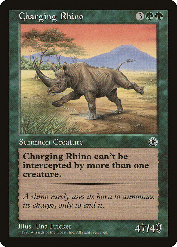 Charging Rhino [Portal] MTG Single Magic: The Gathering    | Red Claw Gaming
