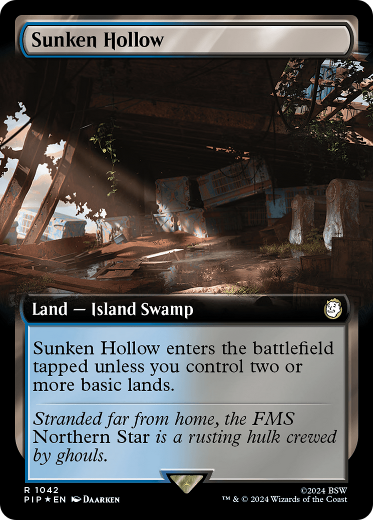 Sunken Hollow (Extended Art) (Surge Foil) [Fallout] MTG Single Magic: The Gathering    | Red Claw Gaming