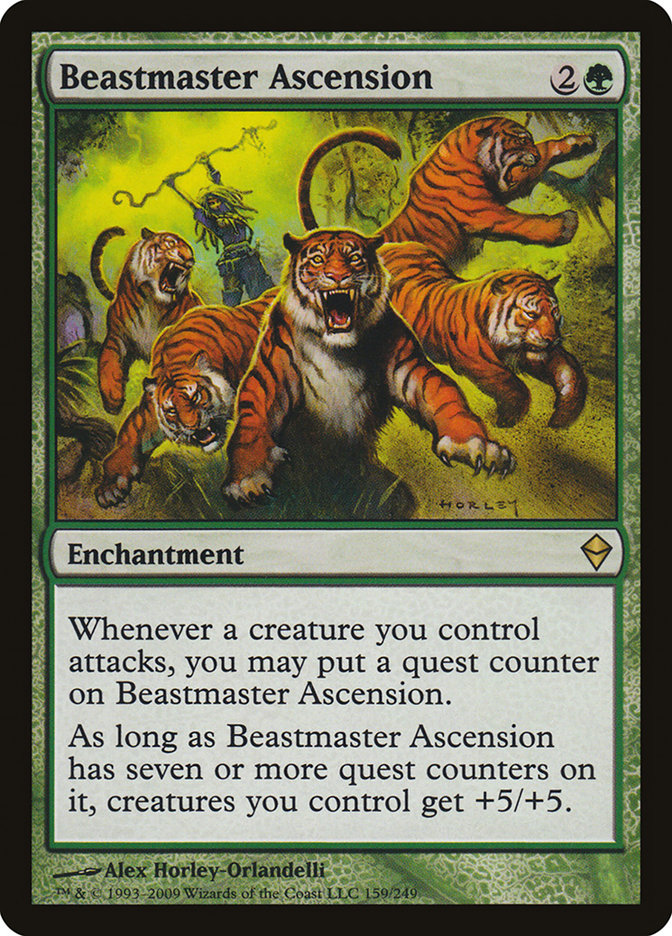 Beastmaster Ascension [Zendikar] MTG Single Magic: The Gathering    | Red Claw Gaming