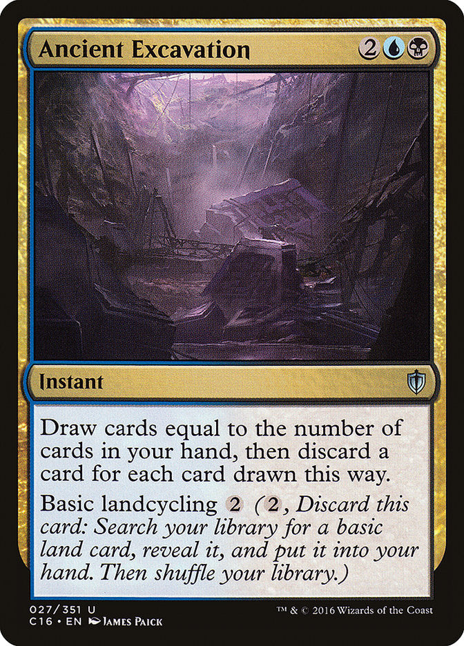 Ancient Excavation [Commander 2016] MTG Single Magic: The Gathering    | Red Claw Gaming