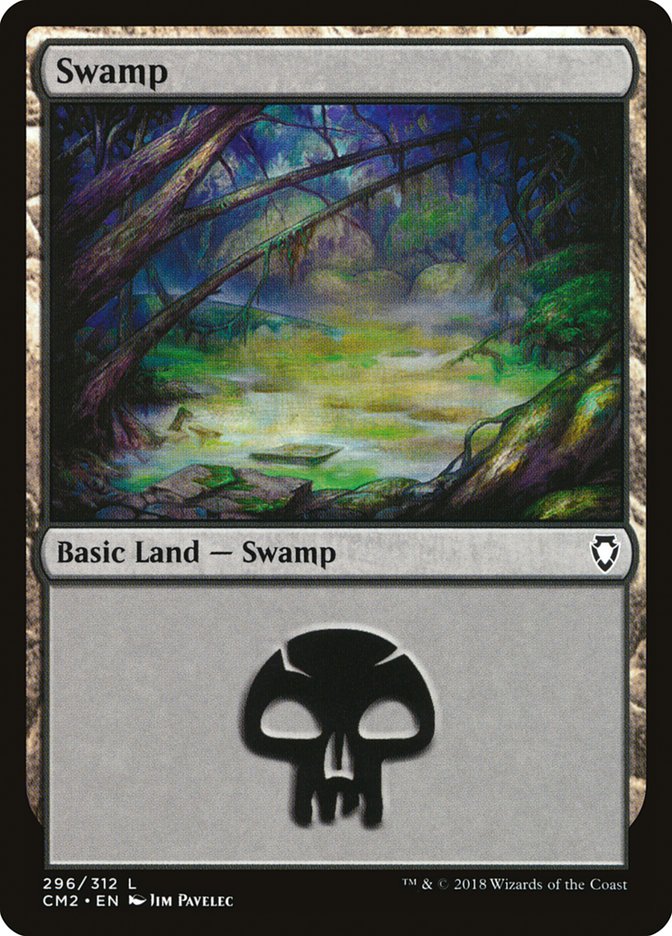 Swamp (296) [Commander Anthology Volume II] MTG Single Magic: The Gathering    | Red Claw Gaming