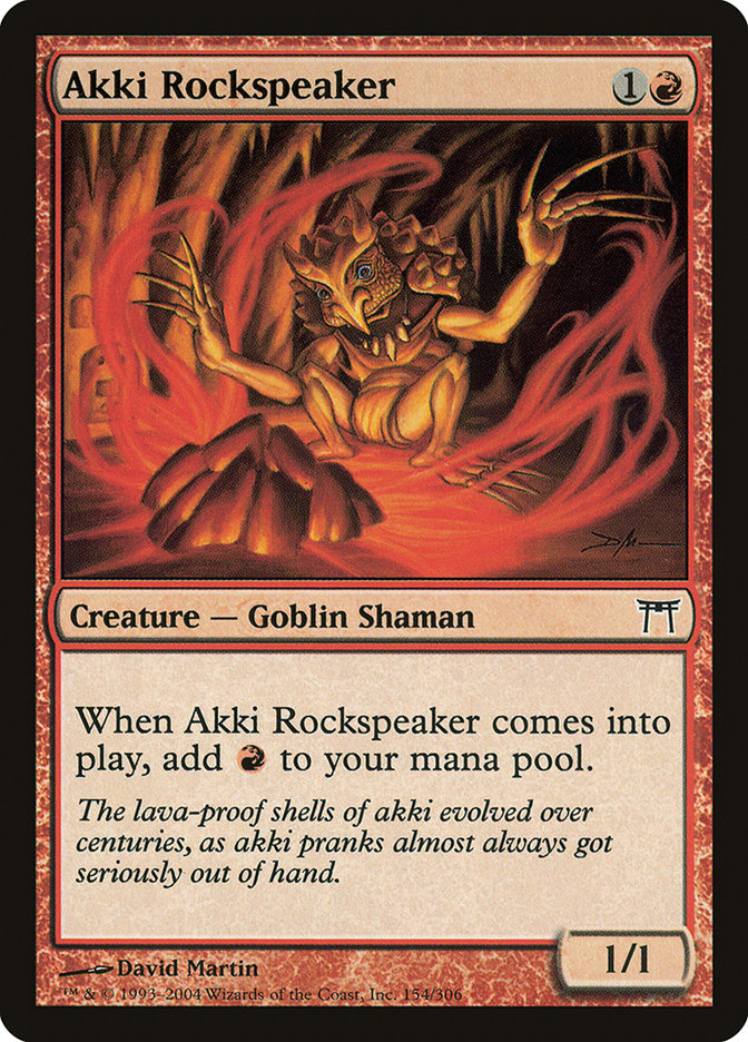 Akki Rockspeaker [Champions of Kamigawa] MTG Single Magic: The Gathering    | Red Claw Gaming